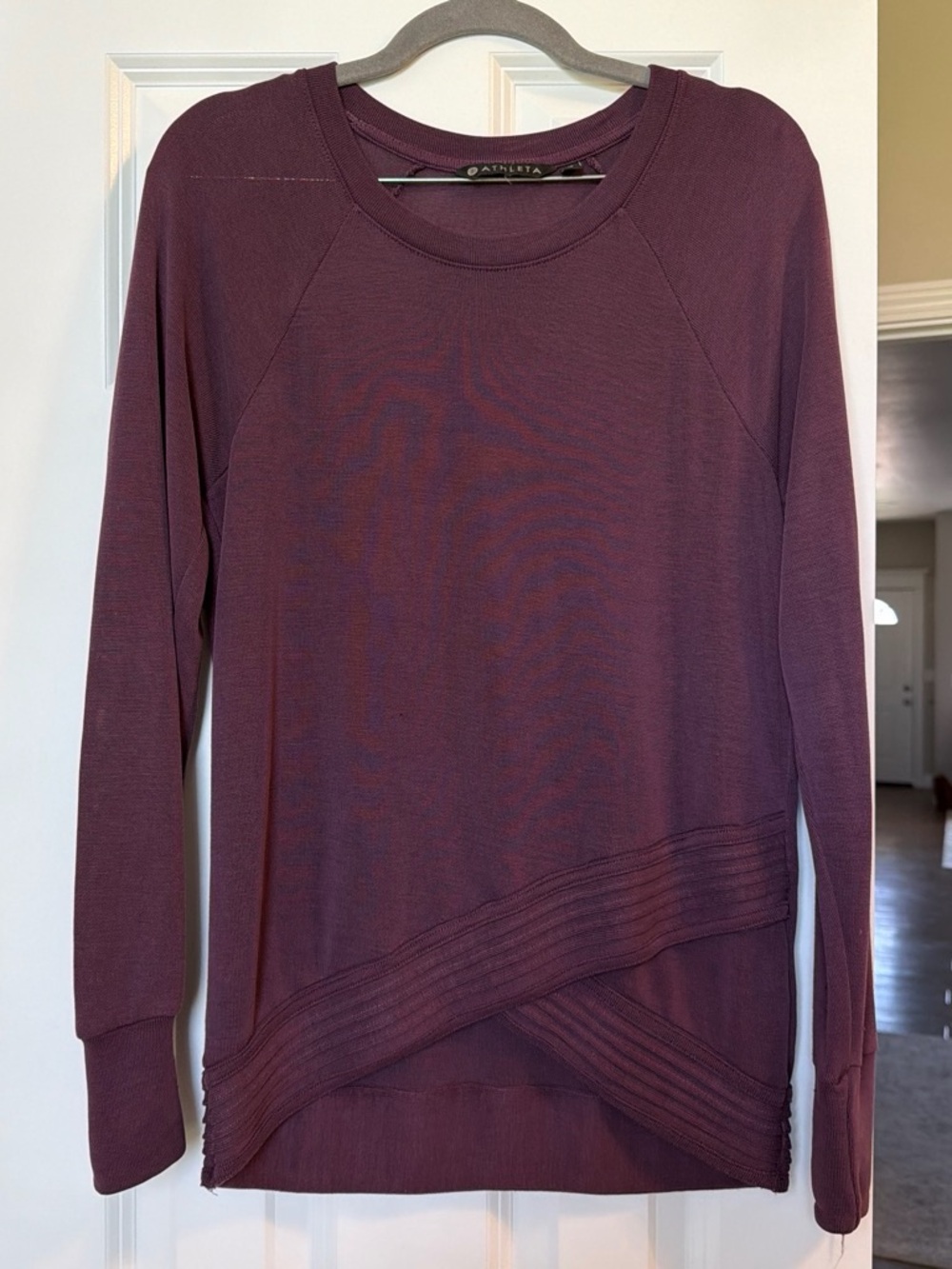 Athleta Long Sleeve Tee in Plum